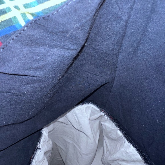 Abercrombie & Fitch Navy Red Plaid Sweetheart Strapless Fit & Flare Dress Size M - Picture 8 of 9